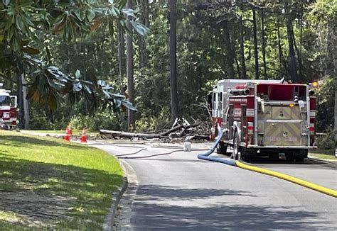 A fiery plane crash in a South Carolina resort town killed all 5 people on board